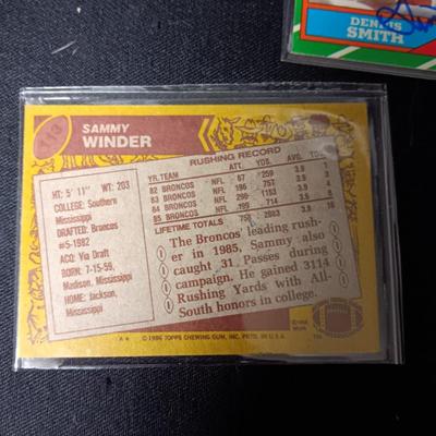 4 AUTOGRAPHED SPORTS CARDS OF FORMER DENVER BRONCO PLAYERS