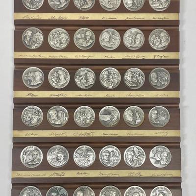Longines~Wittnauer Sterling Silver Presidential High Relief Rounds Coins 1282g