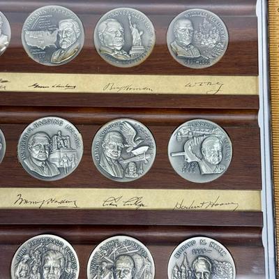 Longines~Wittnauer Sterling Silver Presidential High Relief Rounds Coins 1282g