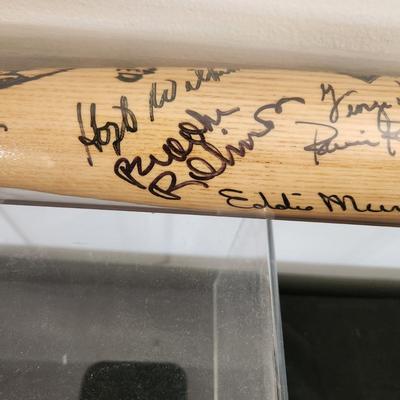 Baltimore Orioles 40 Anniversary 1994 Bat Signed Earl Weaver Frank Robinson Reggie Jackson Luis Aparicio Jim Palmer Eddie Murray Brooks...