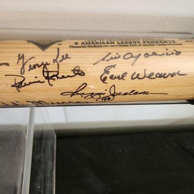 Baltimore Orioles 40 Anniversary 1994 Bat Signed Earl Weaver Frank Robinson Reggie Jackson Luis Aparicio Jim Palmer Eddie Murray Brooks...