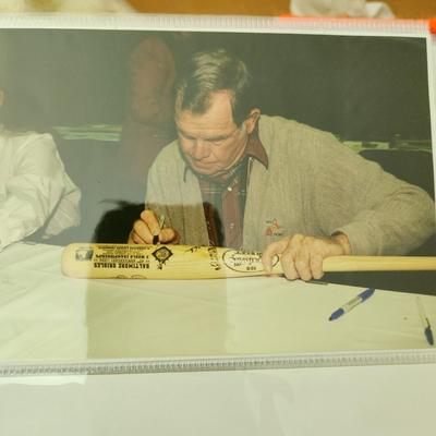 Baltimore Orioles 40 Anniversary 1994 Bat Signed Earl Weaver Frank Robinson Reggie Jackson Luis Aparicio Jim Palmer Eddie Murray Brooks...