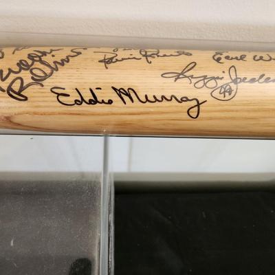 Baltimore Orioles 40 Anniversary 1994 Bat Signed Earl Weaver Frank Robinson Reggie Jackson Luis Aparicio Jim Palmer Eddie Murray Brooks...