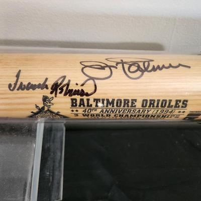 Baltimore Orioles 40 Anniversary 1994 Bat Signed Earl Weaver Frank Robinson Reggie Jackson Luis Aparicio Jim Palmer Eddie Murray Brooks...