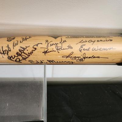 Baltimore Orioles 40 Anniversary 1994 Bat Signed Earl Weaver Frank Robinson Reggie Jackson Luis Aparicio Jim Palmer Eddie Murray Brooks...