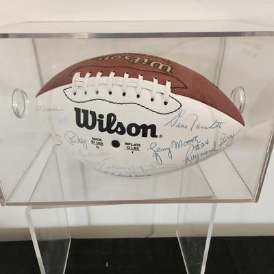 NFL Football Signed By Baltimore Colts Players Lenny Moore Raymond Berry, Gino Marchetti Weeb Ewbank Jim Parker 77 & others