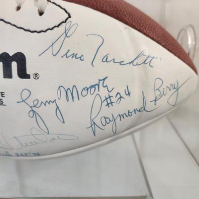 NFL Football Signed By Baltimore Colts Players Lenny Moore Raymond Berry, Gino Marchetti Weeb Ewbank Jim Parker 77 & others