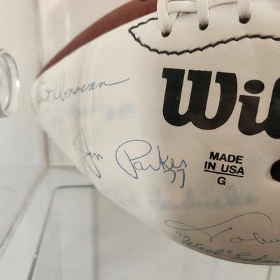 NFL Football Signed By Baltimore Colts Players Lenny Moore Raymond Berry, Gino Marchetti Weeb Ewbank Jim Parker 77 & others