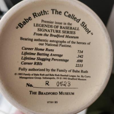 Lot of 7 Beer Steins 5 Cal Ripken 1 Babe Ruth 1 Mickey Mantle