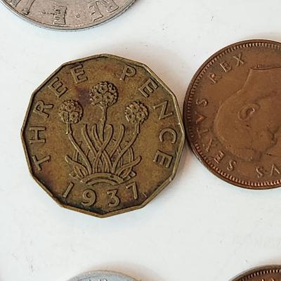 Lot of Foreign Coins & Currency WWII some late 1800's & early 1900's