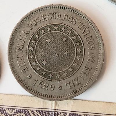 Lot of Foreign Coins & Currency WWII some late 1800's & early 1900's