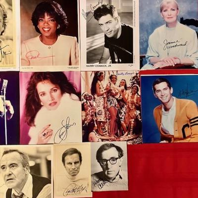 Sale Photo Thumbnail #127: Dustin Hoffman 8x10
Kathy Bates 8x10
Oprah Winfrey 8x10
Kirk Douglas 3 1/2x5 1/2
MIchael Douglas 5x7 wear at bottom of photo
Danny Kaye 8x10
Susan Lucci 8x10
Bruce Willis 8x10 discoloration
Woody Allen 5x6
Harry Connick, Jr. 8x10
Charlton Heston 5x7 disco