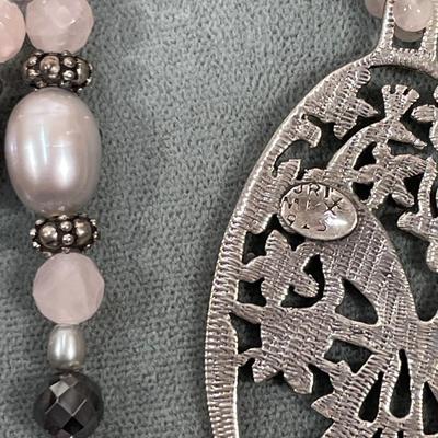 Sterling Peacock Pendant Necklace