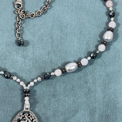 Sterling Peacock Pendant Necklace