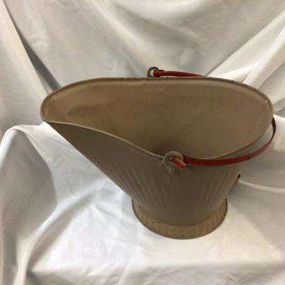 Brown Painted Galvanized Coal Bucket