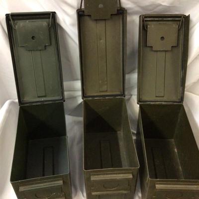 Three Military Ammo Cans