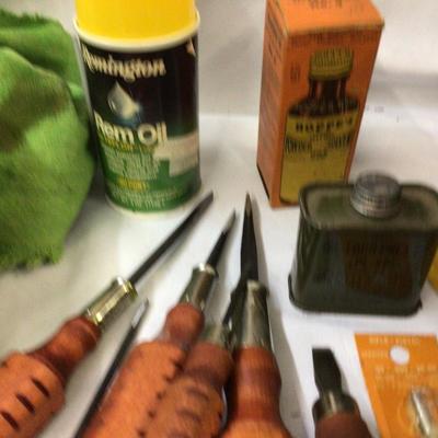 Two Ammo Boxes, Bullets, Cleaning Kit