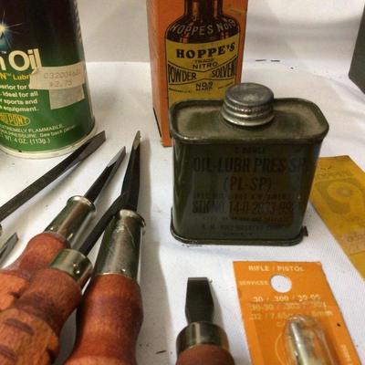 Two Ammo Boxes, Bullets, Cleaning Kit