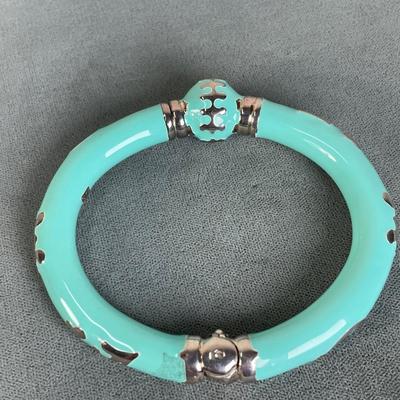 Arte D’Argento Italian enamel and Sterling Bracelet
