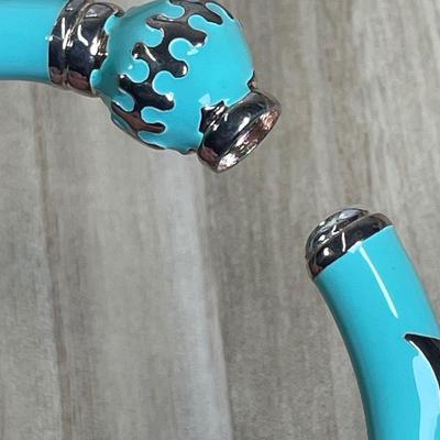 Arte D’Argento Italian enamel and Sterling Bracelet