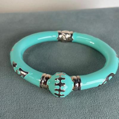 Arte D’Argento Italian enamel and Sterling Bracelet