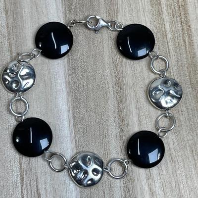 Onyx and Sterling silver Bracelet