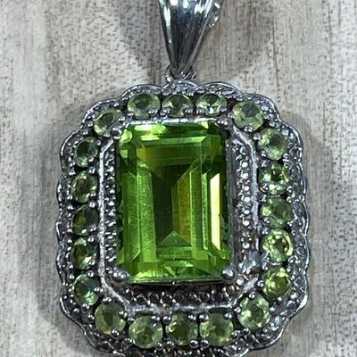Peridot Sterling Silver Pendant