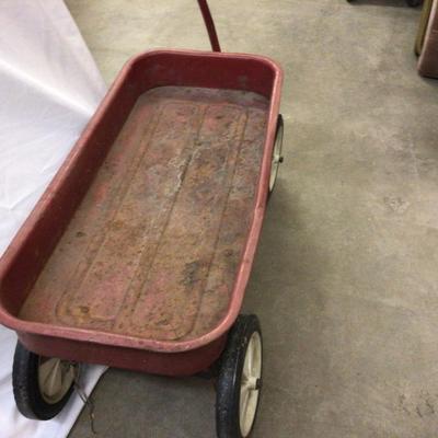 Vintage Metal Red Wagon.