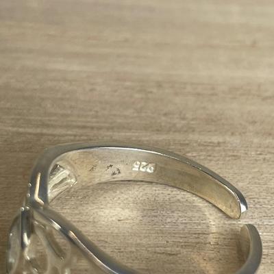 Blue Topaz Sterling silver filagree Ring