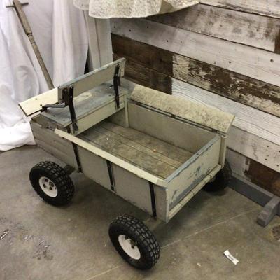 Wood Buck Board Wagon With Souped Up Tires.
