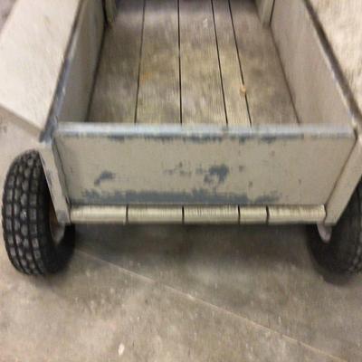 Wood Buck Board Wagon With Souped Up Tires.