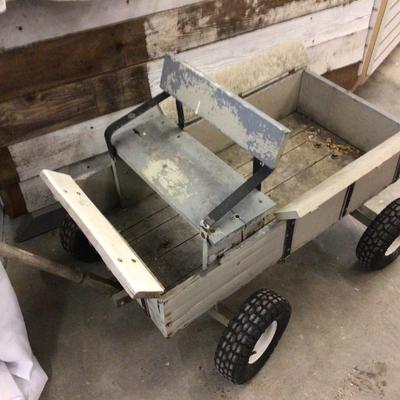 Wood Buck Board Wagon With Souped Up Tires.