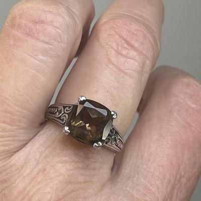 Smoky Quartz Sterling silver Ring 8