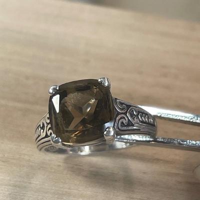 Smoky Quartz Sterling silver Ring 8