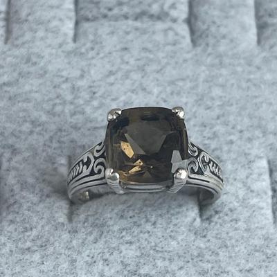 Smoky Quartz Sterling silver Ring 8