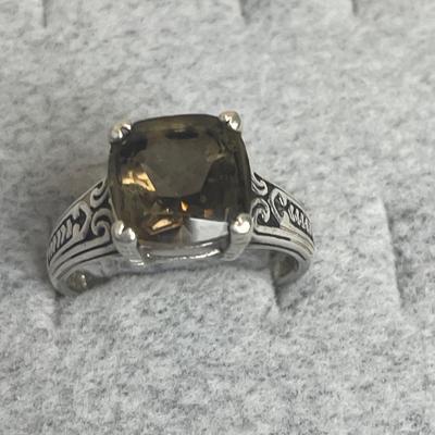 Smoky Quartz Sterling silver Ring 8
