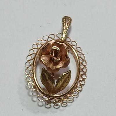 Vintage rose necklace charm - Perfect for Mother's Day right around the corner!