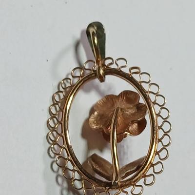 Vintage rose necklace charm - Perfect for Mother's Day right around the corner!