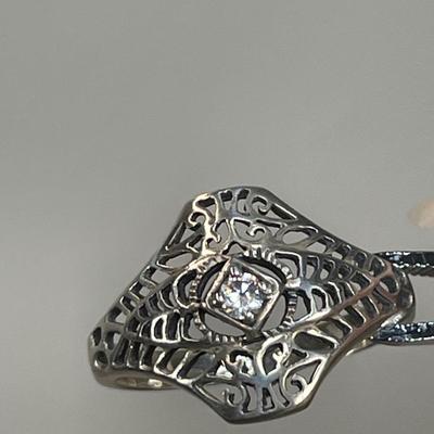 Vintage inspired Sterling Silver Ring 10