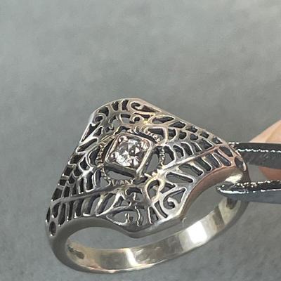 Vintage inspired Sterling Silver Ring 10
