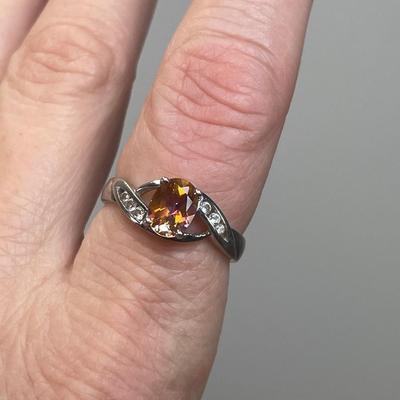 Sunset colors Sterling Silver Ring 9