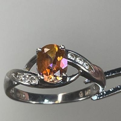 Sunset colors Sterling Silver Ring 9