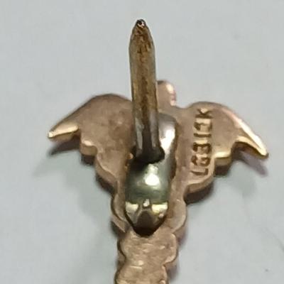 Pair of 10 K marked Veterinarian pins