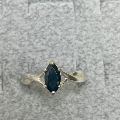 Black stone Sterling Silver ring 10