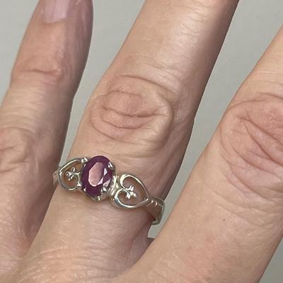 Ruby Sterling Silver Ring 8