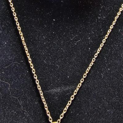 12 K GF necklace with heart locket charm