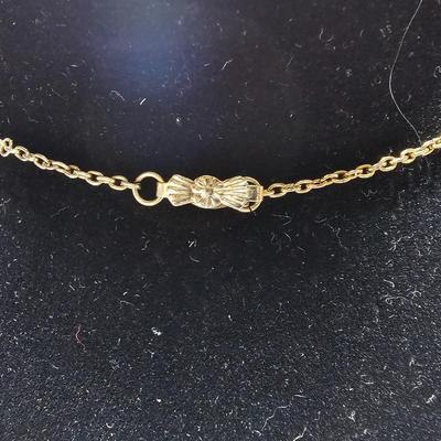 12 K GF necklace with heart locket charm