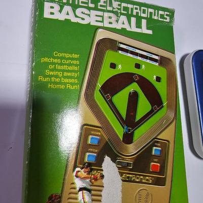 Two vintage handheld games - Vintage 1978 Mattel Electronics Baseball Handheld Game With Box