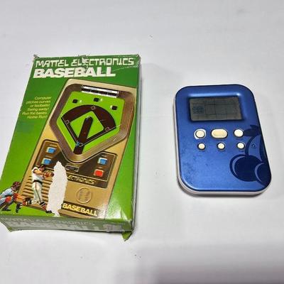 Two vintage handheld games - Vintage 1978 Mattel Electronics Baseball Handheld Game With Box