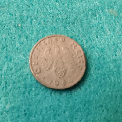 1944 GERMAN THIRD REICH 1 PFENNIG WW2